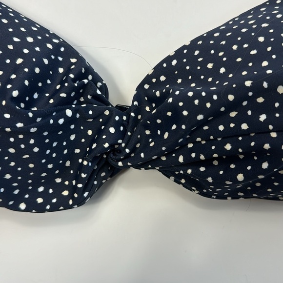 J. Crew Strappy Twist Bikini Top Women's 3X Navy Dot New BH536 - Picture 3 of 12